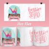 Bestie Squad - Best Friend quote coffee mug design for 11 - 15oz mug | Ready to press mug sublimation designs Wrap  - PNG template Download