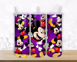 Mickey Blue- 20oz Straight/ Tapered Tumbler Design Template for Sublimation - Full Tumbler Wrap - PNG Download