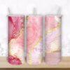 Pink glitter marble 20oz Straight/ Tapered Tumbler Design Template for Sublimation - Full Tumbler Wrap - PNG Download