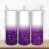 Purple Glitter Confetti Chunky design for 20oz Straight/ Tapered Tumbler Template for Sublimation - Full Tumbler Wrap - PNG Download Tamara
