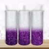 Purple  silver Glitter Confetti design for 20oz Straight/ Tapered Tumbler Template for Sublimation - Full Tumbler Wrap - PNG Download Tamara