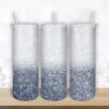 Silver Grey Glitter Confetti  design for 20oz Straight/ Tapered Tumbler Template for Sublimation - Full Tumbler Wrap - PNG Download Tamara