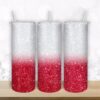 Silver Red Glitter Confetti  design for 20oz Straight/ Tapered Tumbler Template for Sublimation - Full Tumbler Wrap - PNG Download Tamara