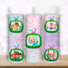 Cocomelon Tumbler design template for sublimation Straight  Tapered designs - Full Tumbler Wrap - PNG Download
