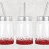 17oz mason jar tumbler template for sublimation - confetti glitter mason jar design  jar sublimate sublimation designs png digital download