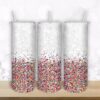 Multi Color Glitter Confetti Chunky Design for 20oz Straight / Tapered Tumbler Template for Sublimation - Full Wrap - PNG Download Tamara